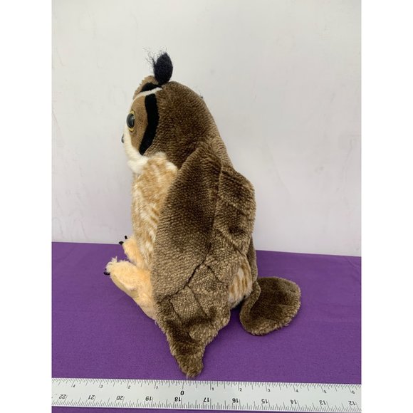 2007 KNM International Toys Horned Owl Scratched Plastic Eyes, 12 Inch - Picture 8 of 13